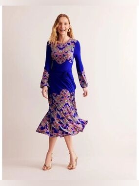 Boden Placement Print Jersey Dress, Mosaic Terrace- NWT Sz 8P
